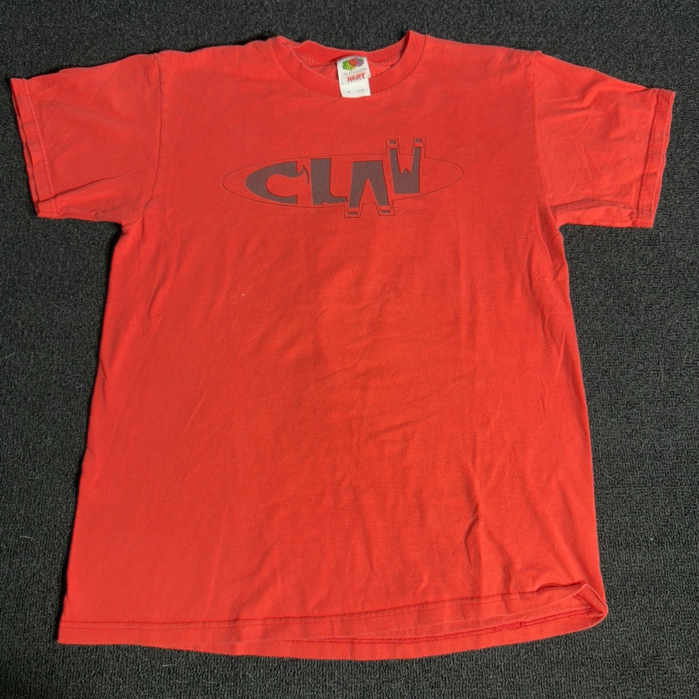 Vintage RARE CLAW Volunteer Men's Red T-shirt Size Medium
